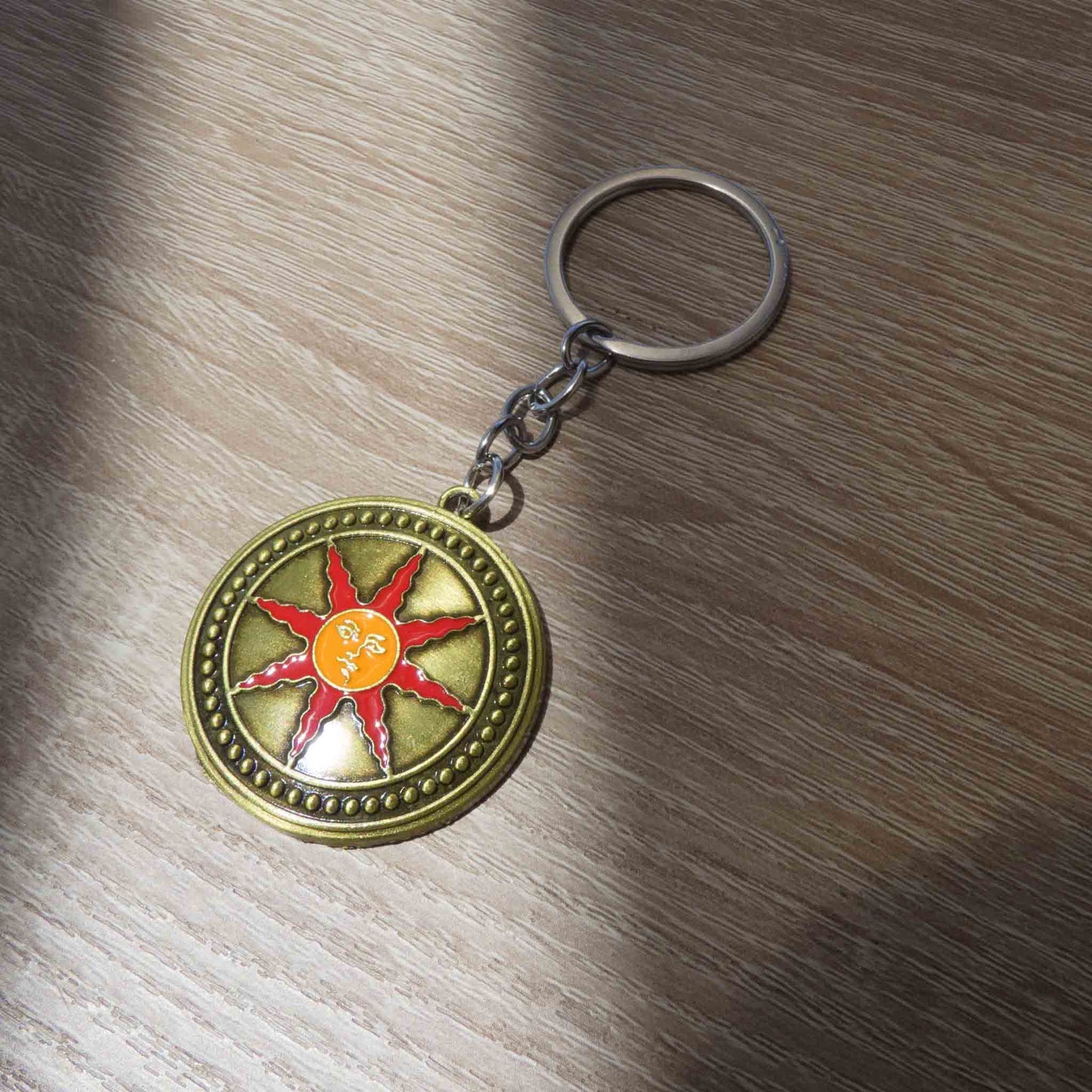 Dark Souls Warrior of Sunlight Shield Vintage Metal Keychain