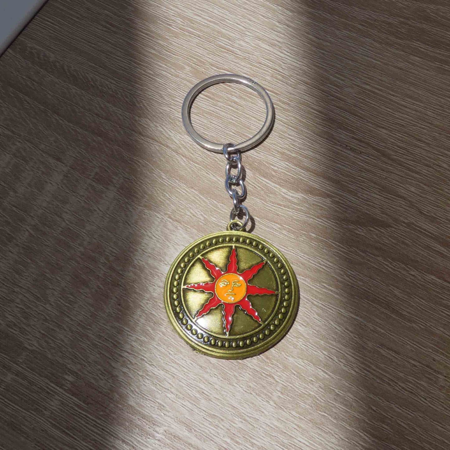 Dark Souls Warrior of Sunlight Shield Vintage Metal Keychain