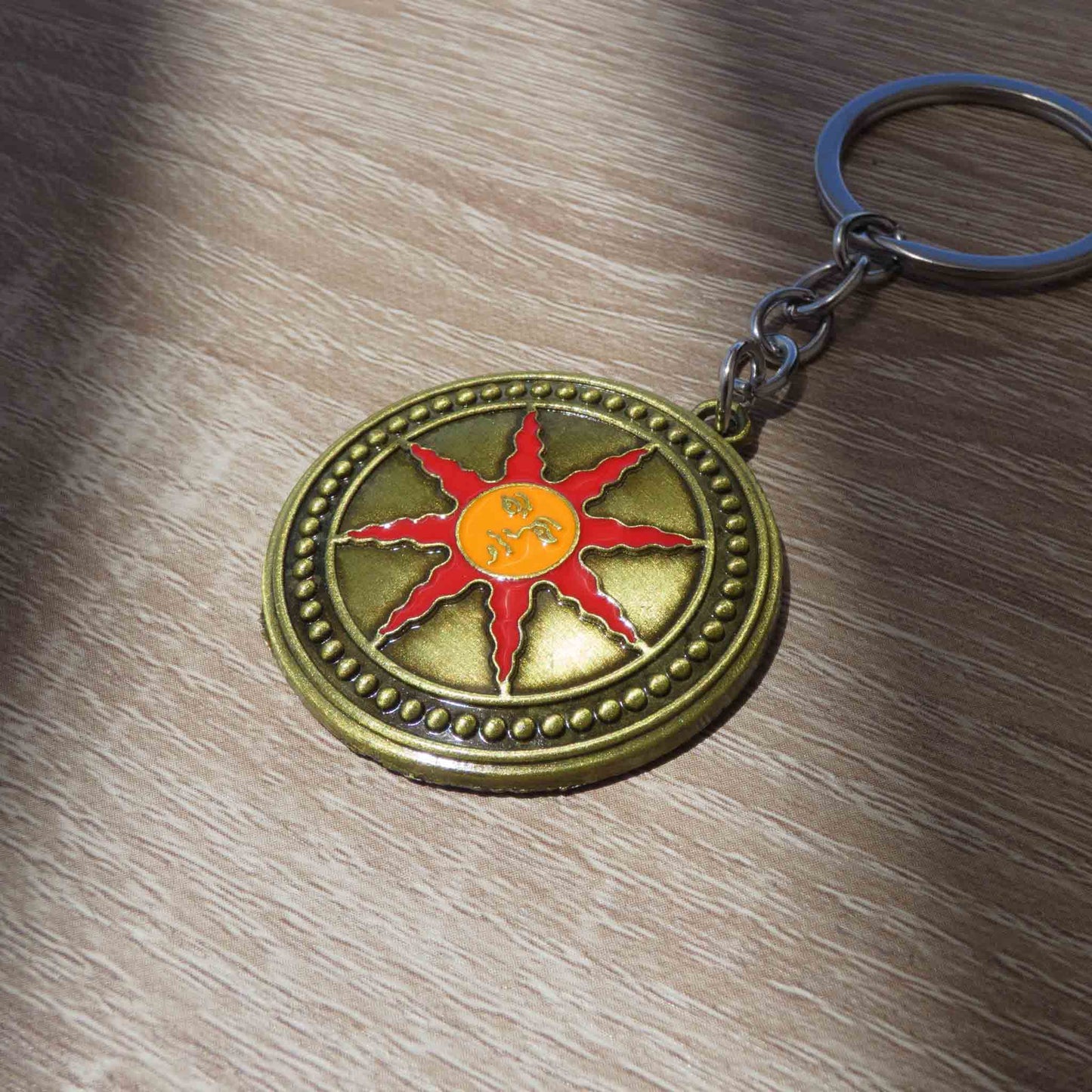 Dark Souls Warrior of Sunlight Shield Vintage Metal Keychain