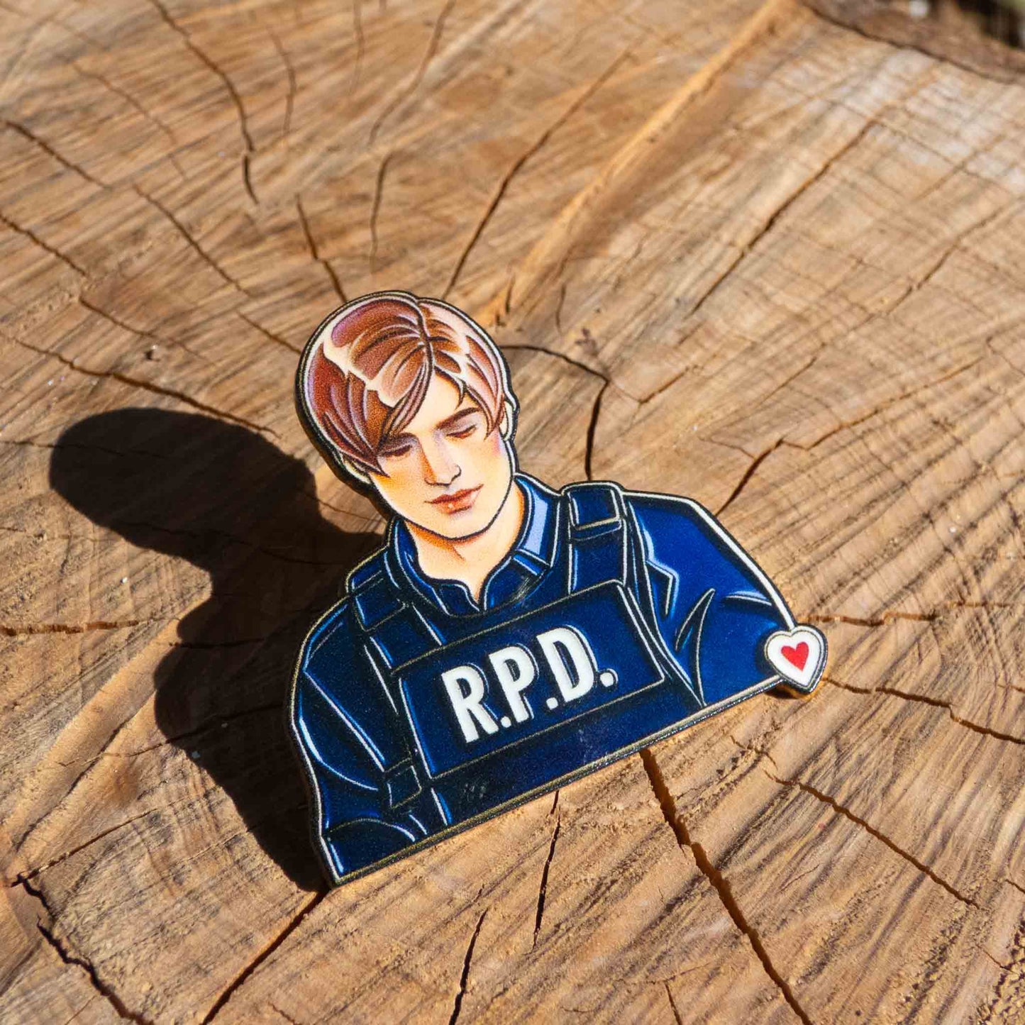 Resident Evil R.P.D. Leon Metallic Brooch Pin