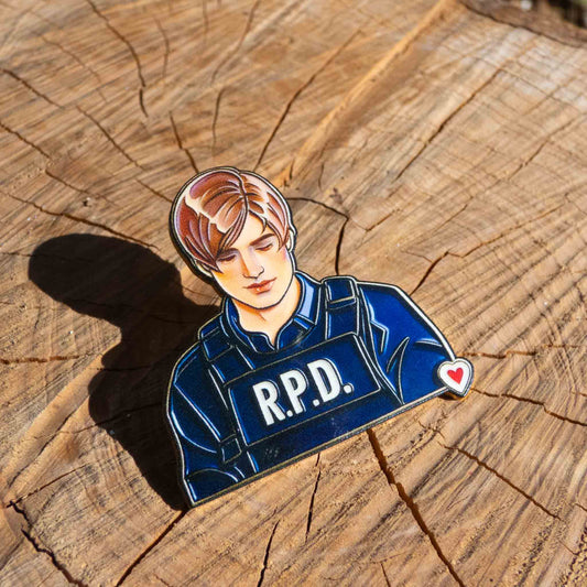 Resident Evil R.P.D. Leon Metallic Brooch Pin