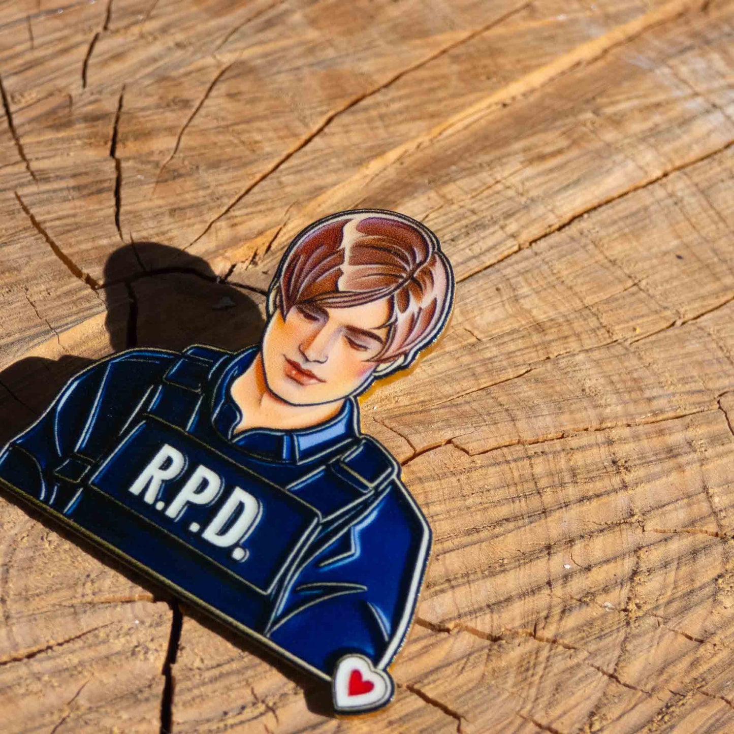 Resident Evil R.P.D. Leon Metallic Brooch Pin