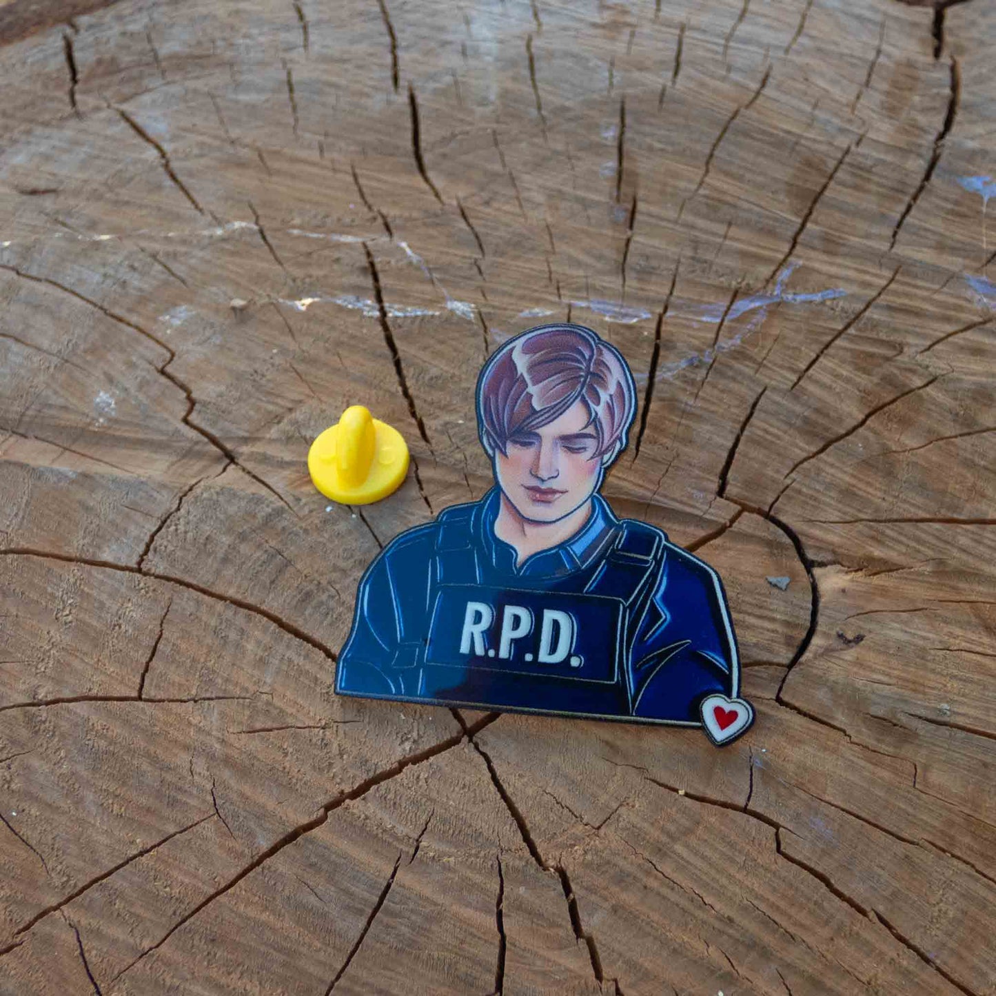 Resident Evil R.P.D. Leon Metallic Brooch Pin