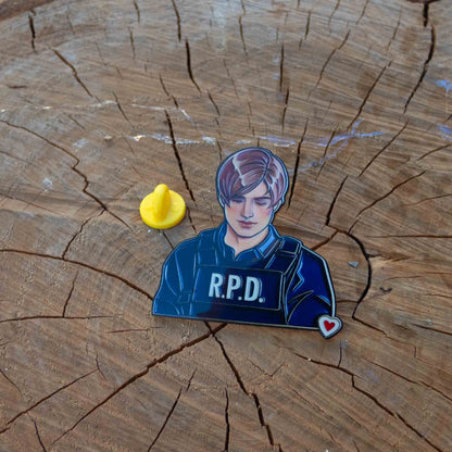 Resident Evil R.P.D. Leon Metallic Brooch Pin