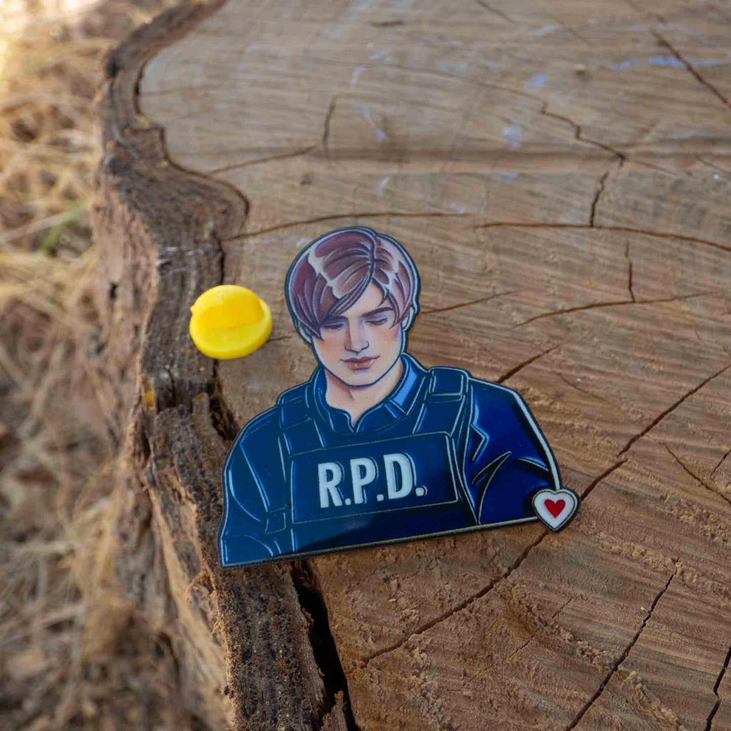 Resident Evil R.P.D. Leon Metallic Brooch Pin