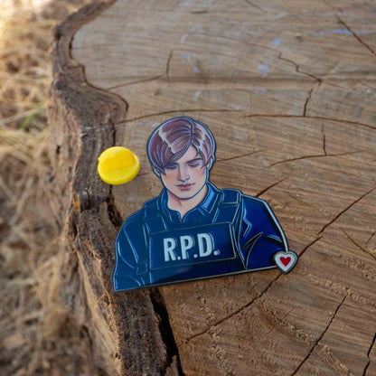 Resident Evil R.P.D. Leon Metallic Brooch Pin