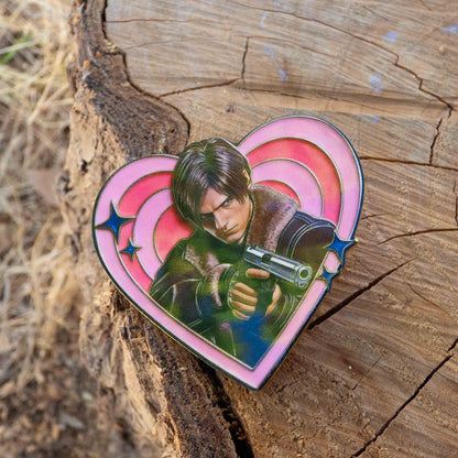 Leon S. Kennedy Resident Evil Heart Metallic Pin Brooch