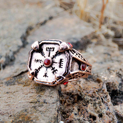 God Of War Ragnarok  StoneMason Ring Kratos Vegvisir Cosplay Ring