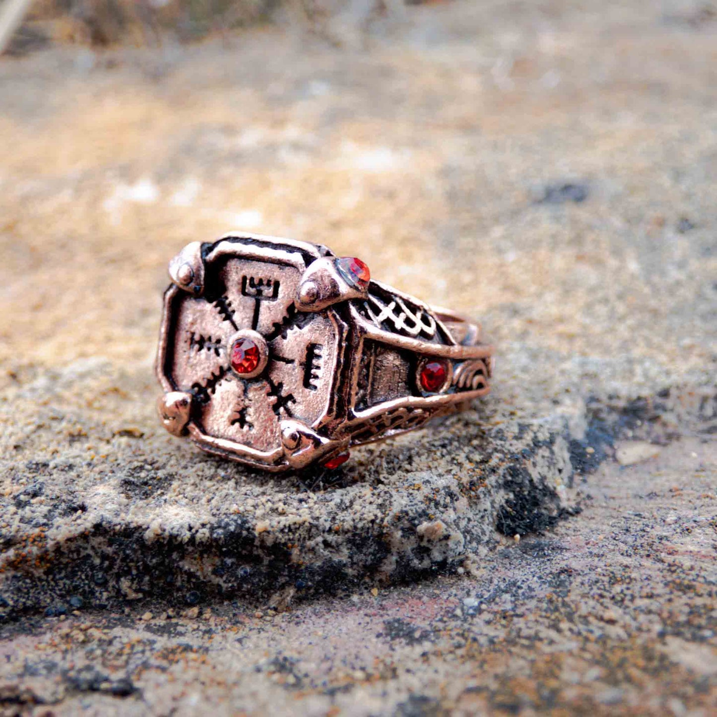 God Of War Ragnarok  StoneMason Ring Kratos Vegvisir Cosplay Ring