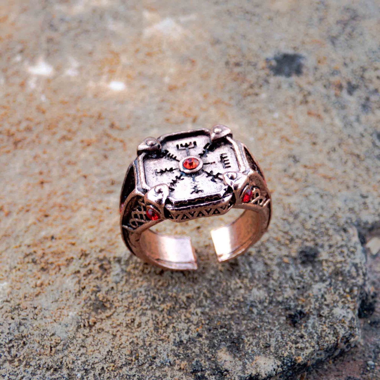 God Of War Ragnarok  StoneMason Ring Kratos Vegvisir Cosplay Ring