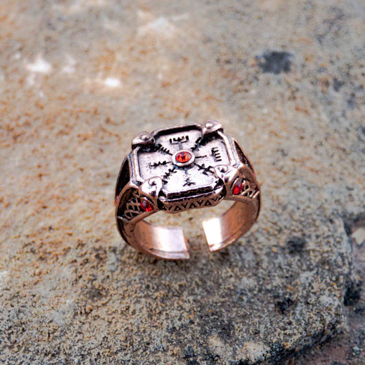 God Of War Ragnarok  StoneMason Ring Kratos Vegvisir Cosplay Ring
