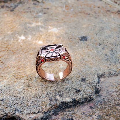 God Of War Ragnarok  StoneMason Ring Kratos Vegvisir Cosplay Ring