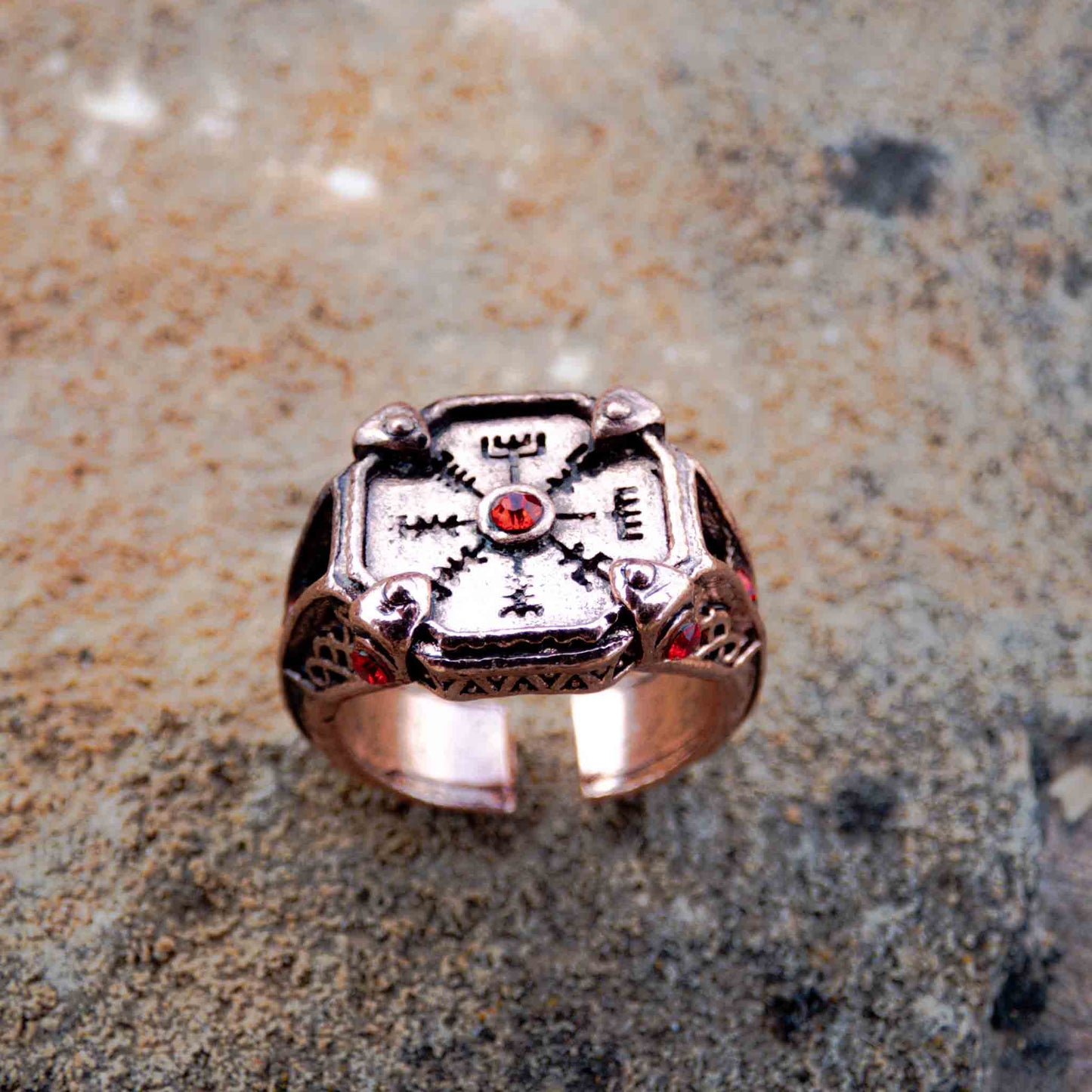 God Of War Ragnarok  StoneMason Ring Kratos Vegvisir Cosplay Ring
