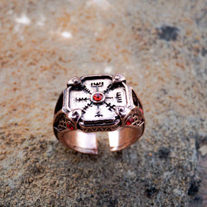 God Of War Ragnarok  StoneMason Ring Kratos Vegvisir Cosplay Ring