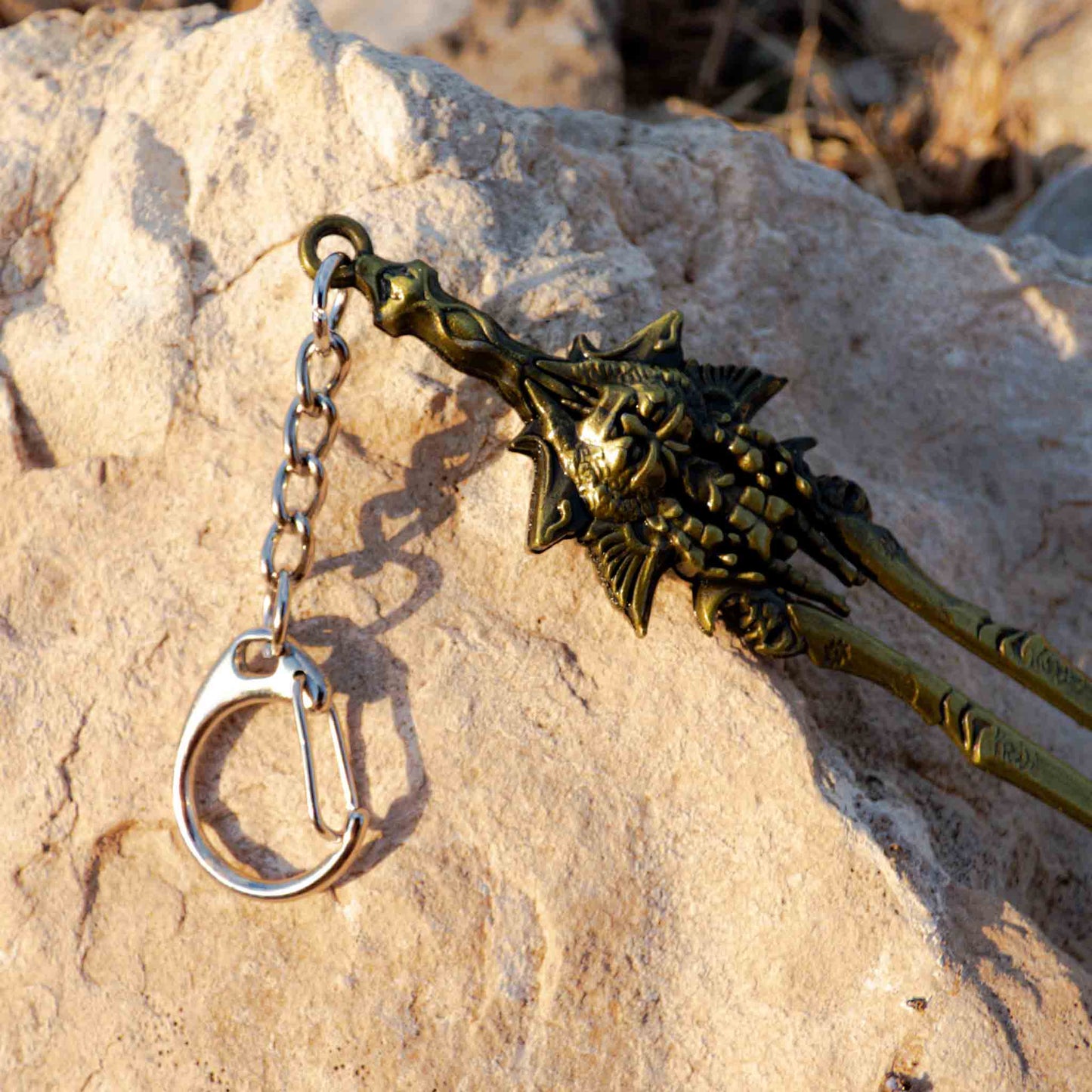 God of War Kratos Blade of Olympus Gold Sword Keychain