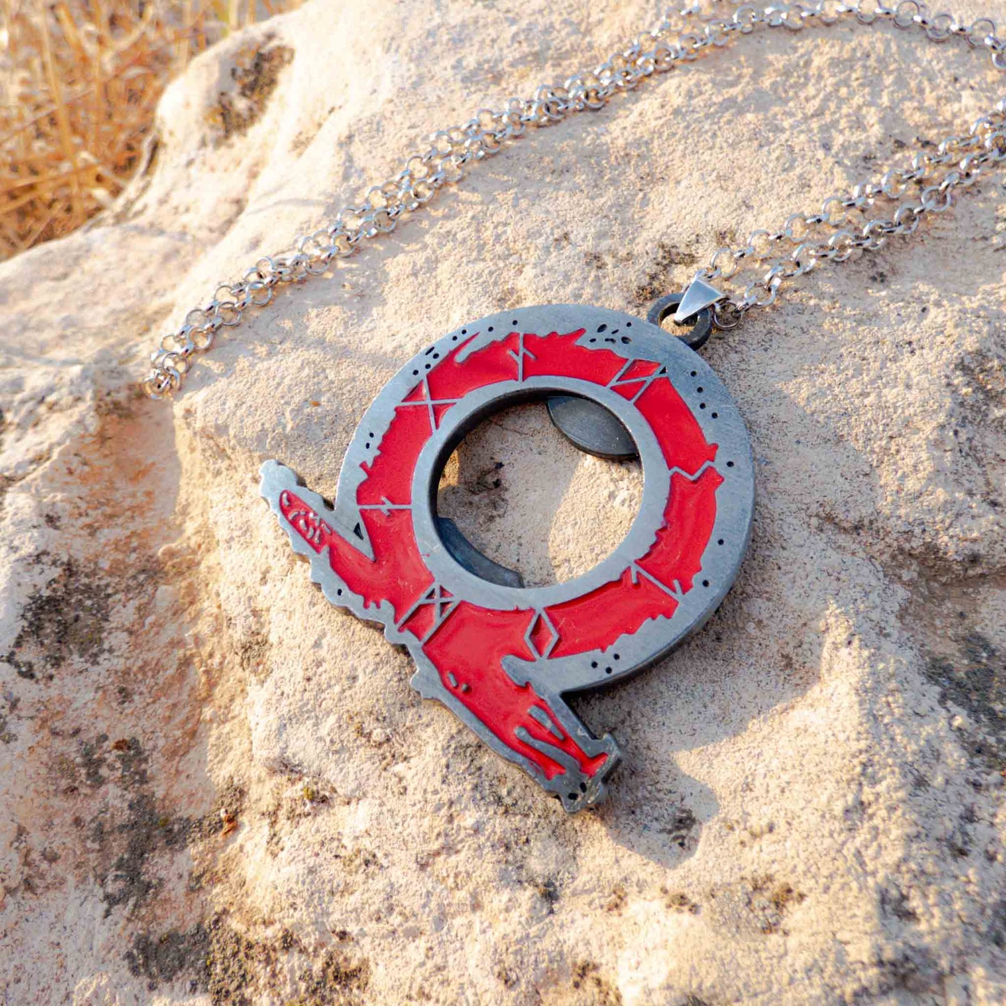 God of War 4 Kratos Delicate Chain Pendant Necklace