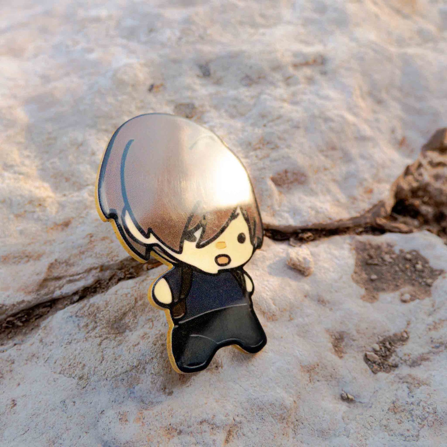 Resident Evil Leon Kennedy Metallic Pin Brooch