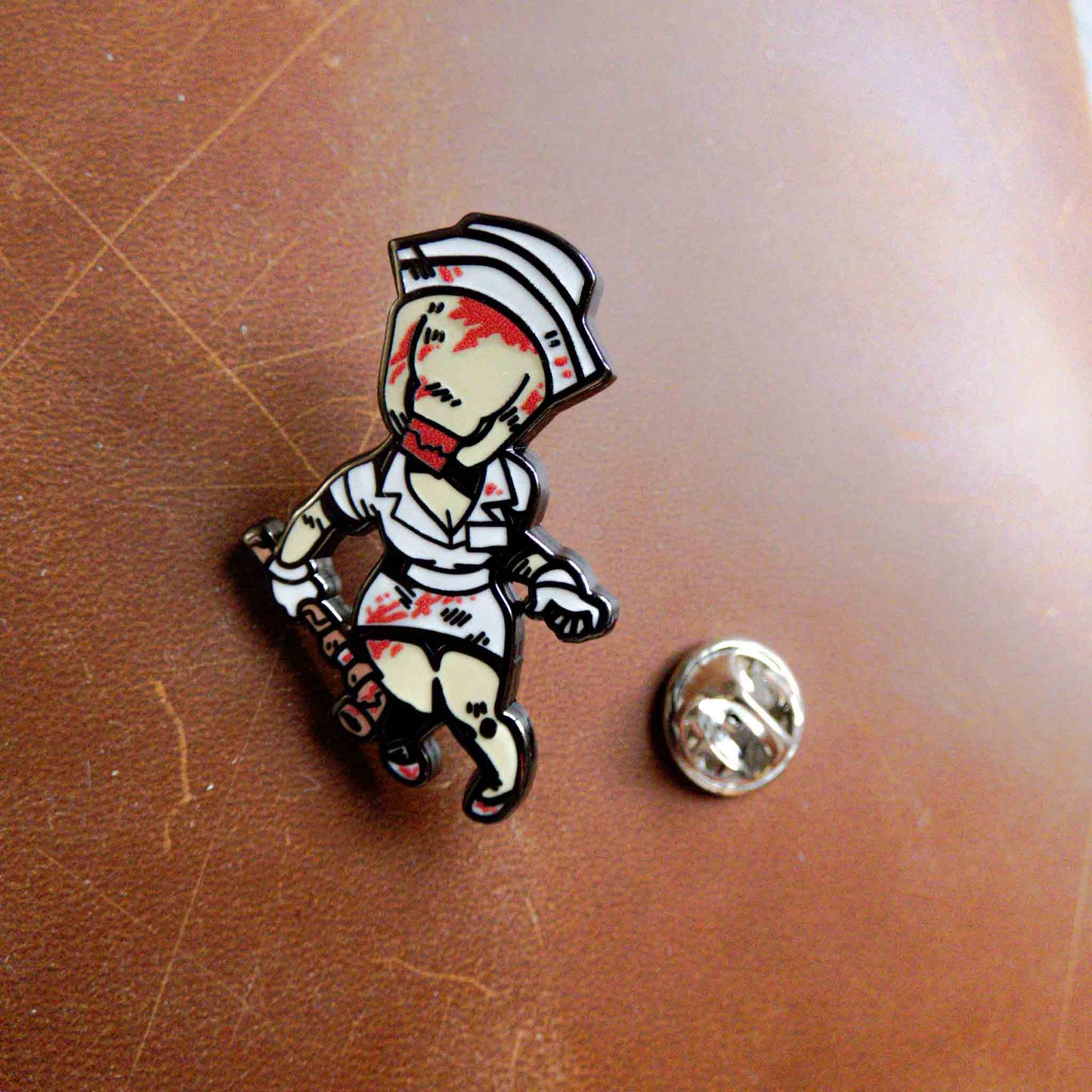Silent Hill 2 The Bubble Head Bloody Nurse Enamel Pin Badge