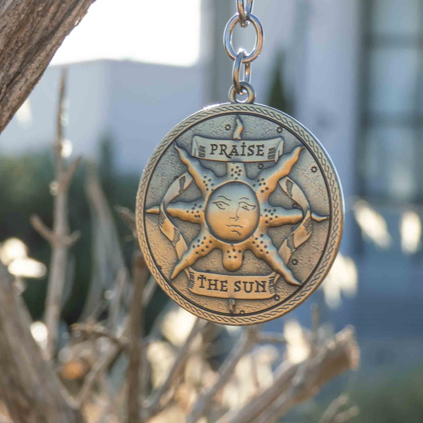 Dark Souls Steel Solaire of Astora Sun Inspired Keychain