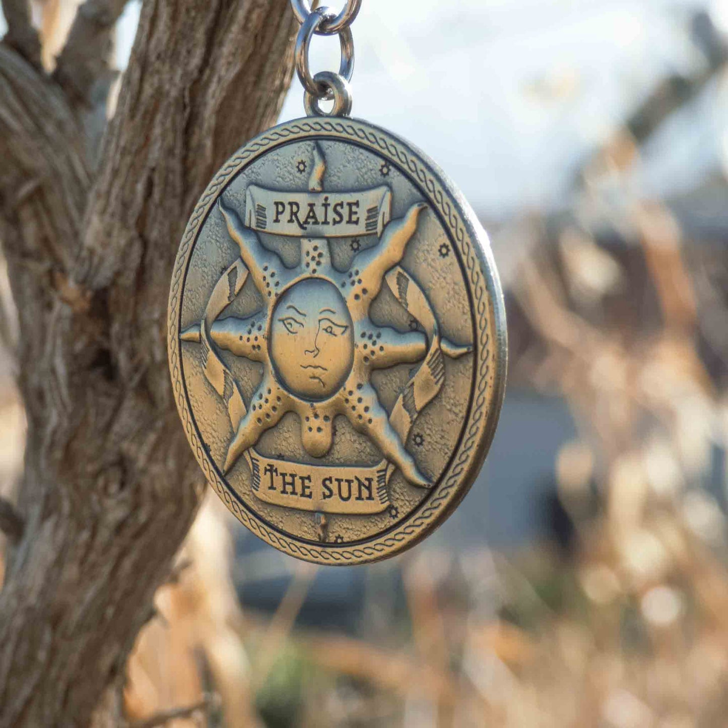 Dark Souls Steel Solaire of Astora Sun Inspired Keychain