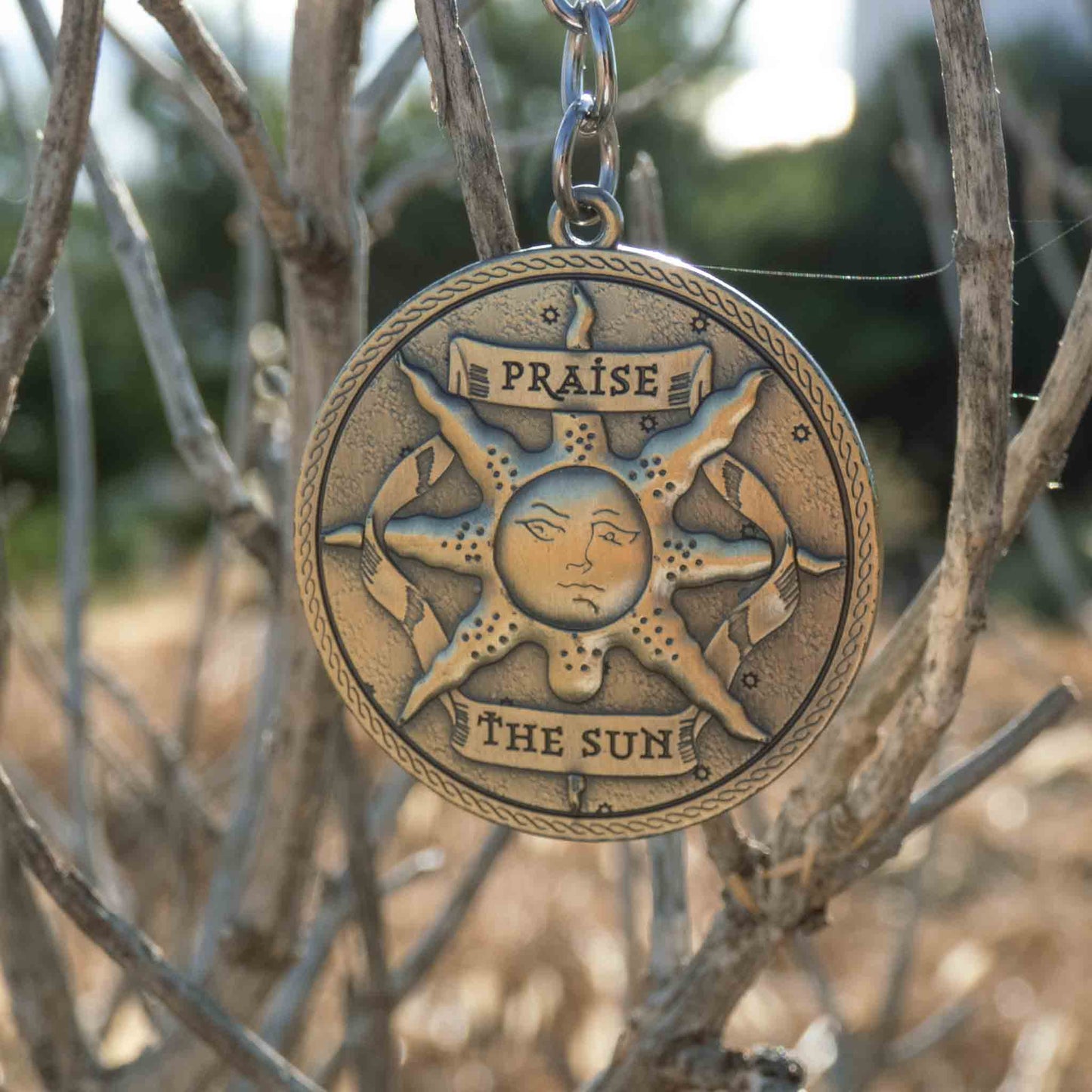 Dark Souls Steel Solaire of Astora Sun Inspired Keychain