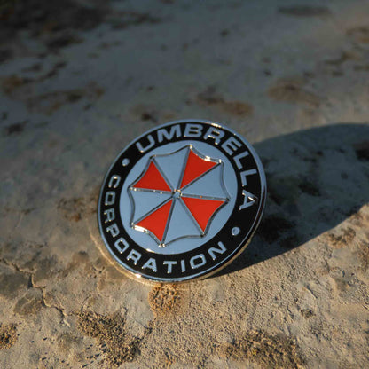 Resident Evil Umbrella Corporation Metallic Brooch Pin