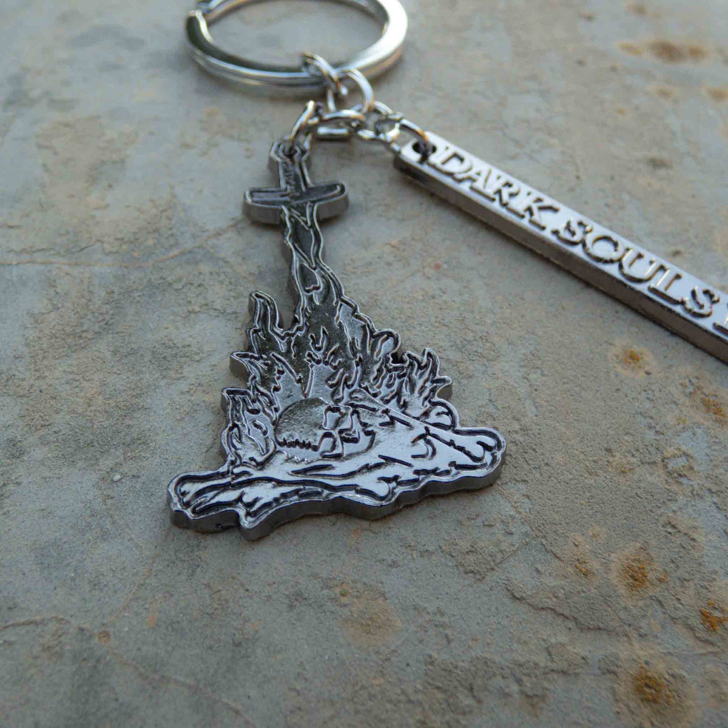 Dark Souls III Metallic Tag Bonfire Keychain