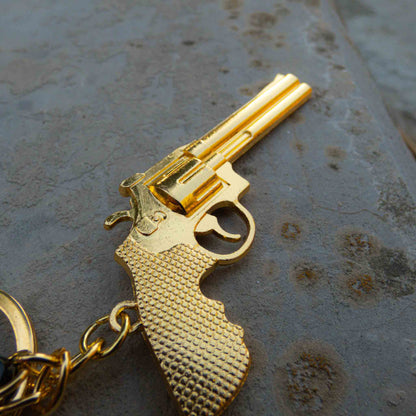 Red Dead Redemption Gold Revolver Keychain