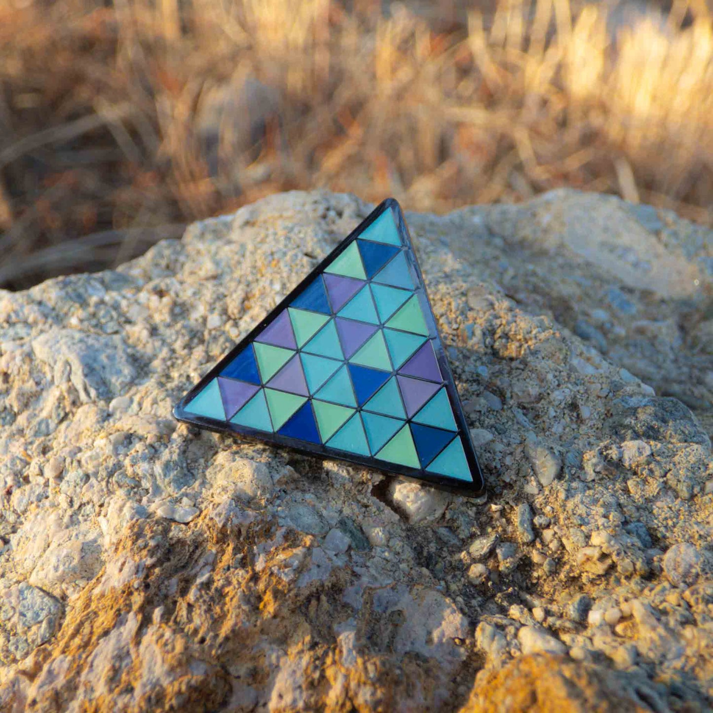 Detroit: Become Human Blue Android Triangle Pin Brooch
