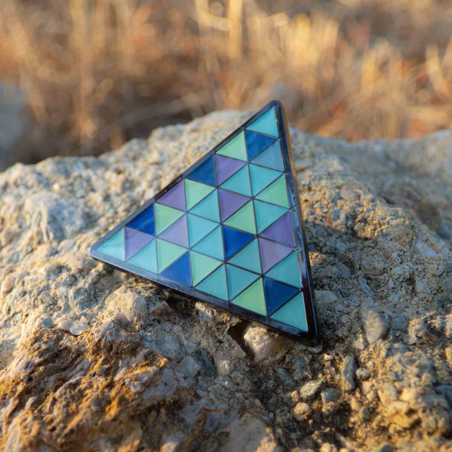 Detroit: Become Human Blue Android Triangle Pin Brooch