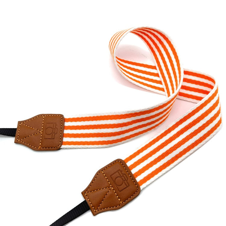 Vintage Photography Camera Strap - Orange Available at 2Fast2See.co