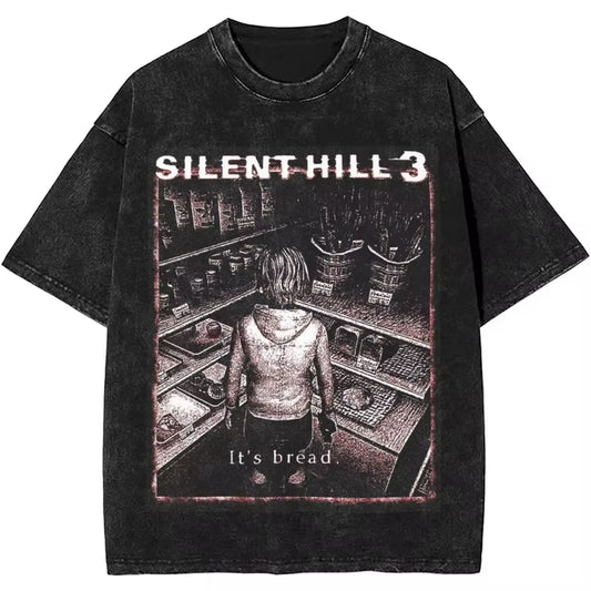 Silent Hill 3 Washed Tshirt Streetwear Cotton Oversized Top