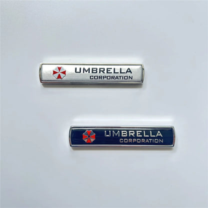 Resident Evil 3D Aluminum Umbrella Corporation Car Stickers Emblem - Black Available at 2Fast2See.co