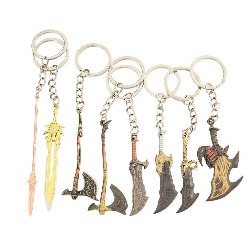 God of War Kratos Blade and Weapons Keychains - Available at 2Fast2See.co