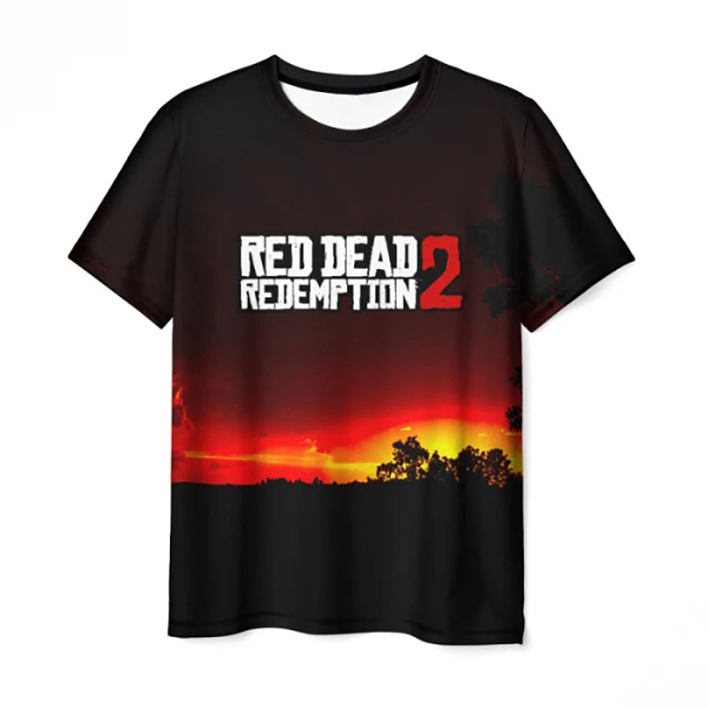 Red Dead Redemption 2 Casual Soft Themed Tshirts - Option 1 / 5XL Available at 2Fast2See.co