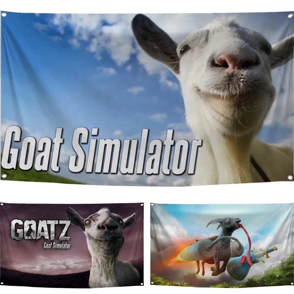 Goat Simulator Polyester Fabric Banner - Available at 2Fast2See.co