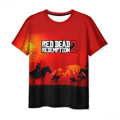 Red Dead Redemption 2 Casual Soft Themed Tshirts - Option 2 / 5XL Available at 2Fast2See.co