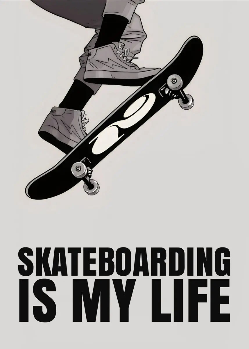 Popular & Artistic Skateboard Posters - 15 / 30X40cm Unframed Available at 2Fast2See.co