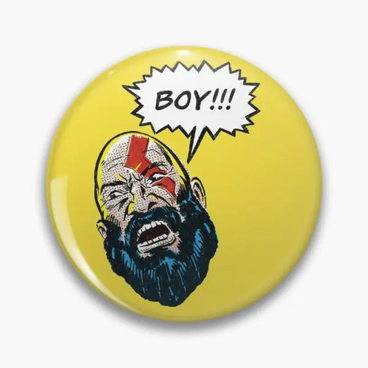 God Of War Kratos Round Pin - 32mm(1.25in) Available at 2Fast2See.co