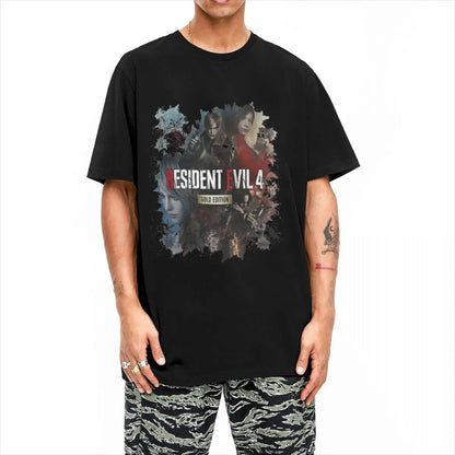 Resident Evil 4 Remake Tshirt Gold Edition Cotton Casual Tee