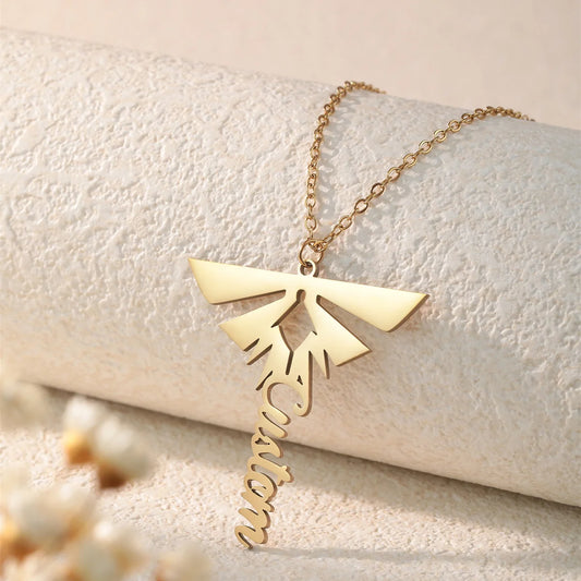 The Last of Us Premium Firefly Gold & Silver Necklace with Customized Name