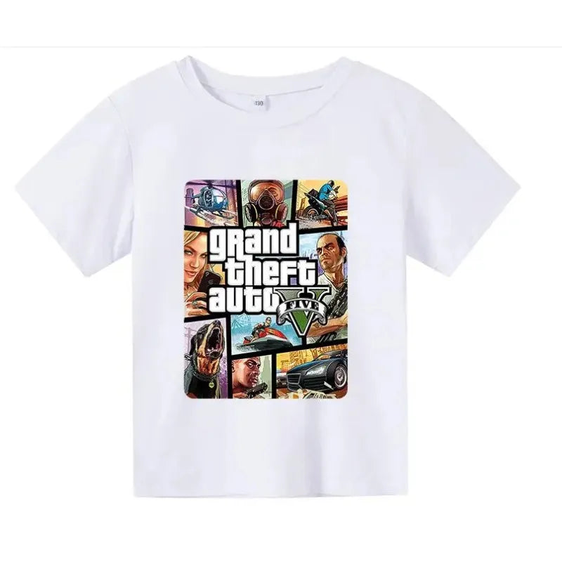 Grand Theft Auto GTA 5 Inspired Kids Tshirt