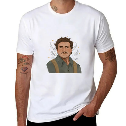 The Last of Us Pedro Pascal Tshirt - White / S Available at 2Fast2See.co