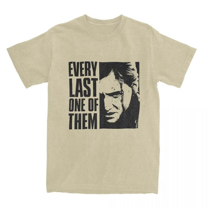 The Last of Us Tshirt Every Last One of Them Soft Cotton Tshirt - Khaki / S Available at 2Fast2See.co