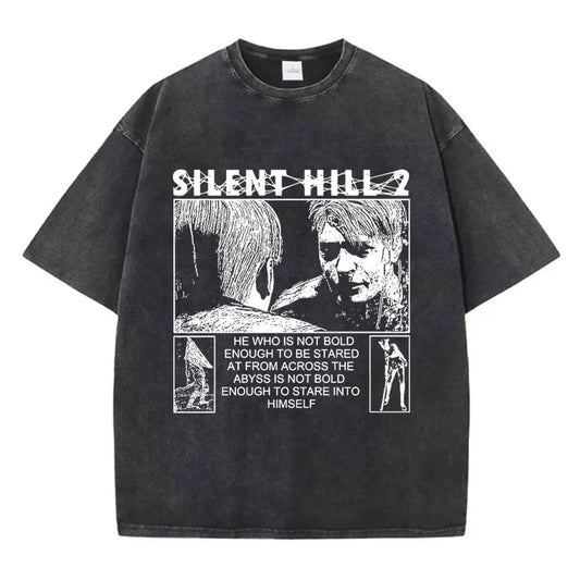 Silent Hill 2 Game Graphic Tshirt Vintage Washed Tee