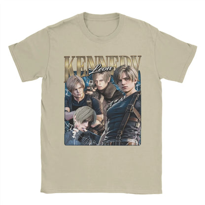 Leon S. Kennedy Resident Evil Tshirt Cotton Short Sleeve Top