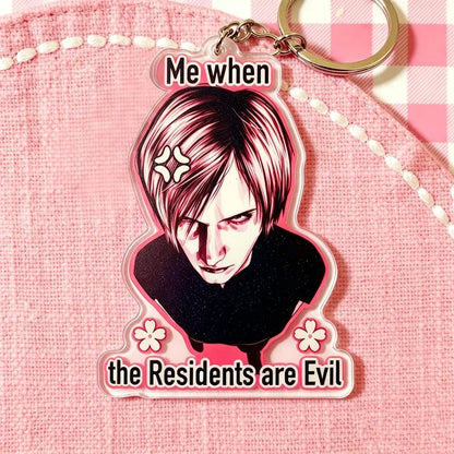 Leon S Kennedy Acrylic Charm Resident Evil Game Merch