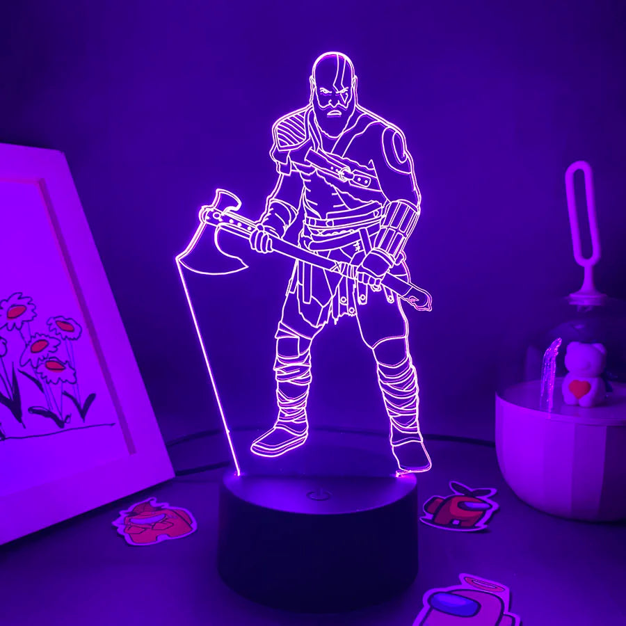 God Of War 4 3D Night Lamp - Available at 2Fast2See.co