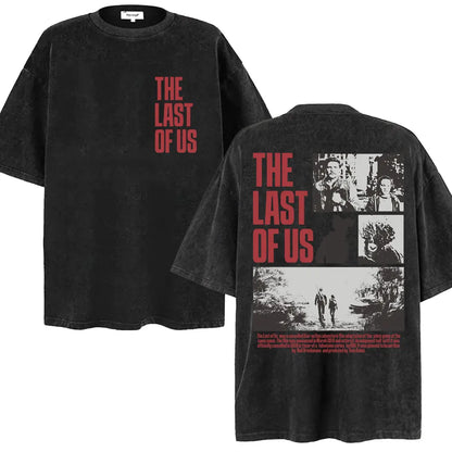 The Last of Us Vintage Graphic Washed Tshirt - Vintage Black / S Available at 2Fast2See.co