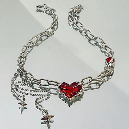 Aesthetic Red Heart Necklaces for Women Premium Jewelry Gifts